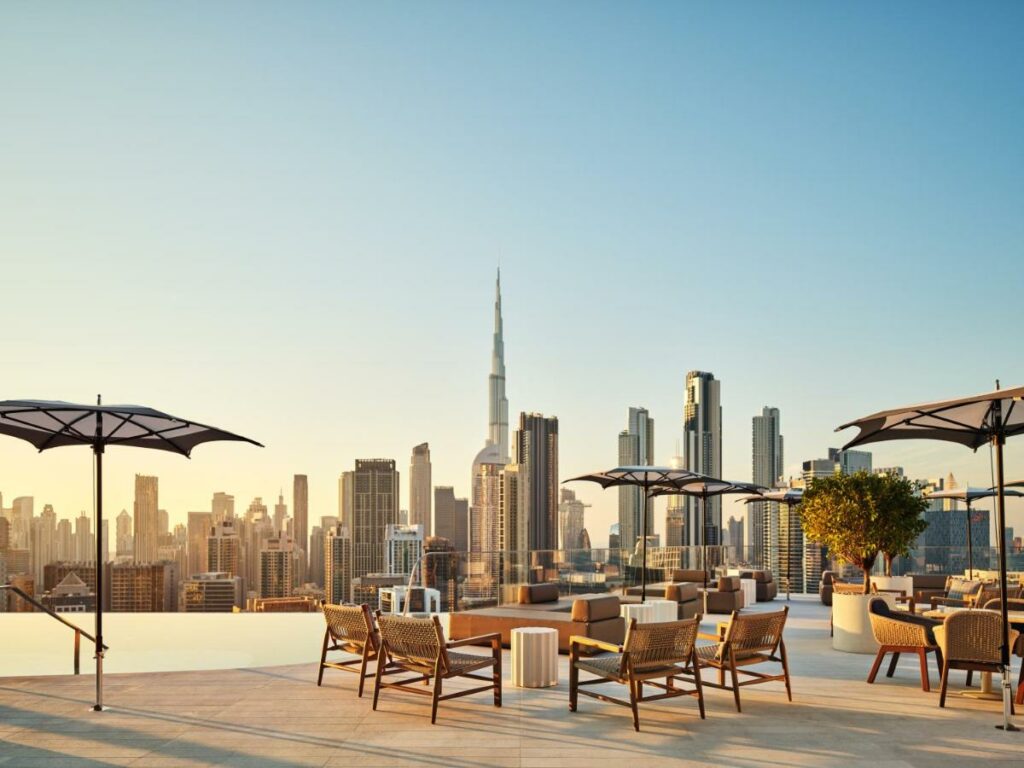 Terrace overlooking Dubai